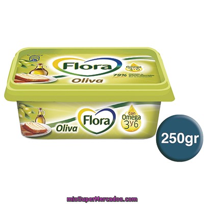 Margarina Ligera Con Aceite De Oliva Flora 250 G.