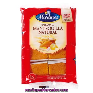 Martinez Sobaos Con Mantequilla Natural Bolsa 16 Uds 320 Gr