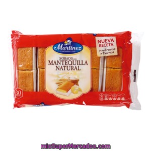 Martinez Sobaos Con Mantequilla Natural Bolsa 30 Uds 600 Gr