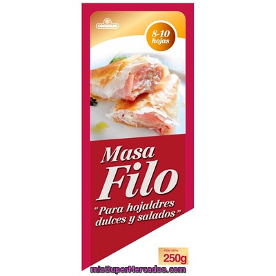 Masa Filo Refrigerada Para Hojaldres Dulces Y Salados, Sofabrick, Paquete 250 G (8 O 10 Hojas)