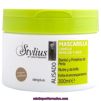 Paralizar eximir Bebé Mascarilla cabello liso stylius (tapon verde), deliplus, tarro 300 cc,  precio actualizado en todos los supers