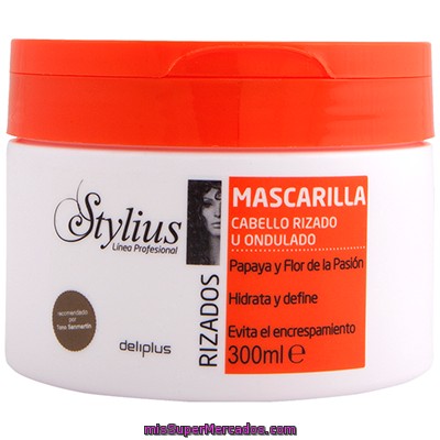 Mascarilla Cabello Rizos Stylius (tapon Naranja), Deliplus, Tarro 300 Cc