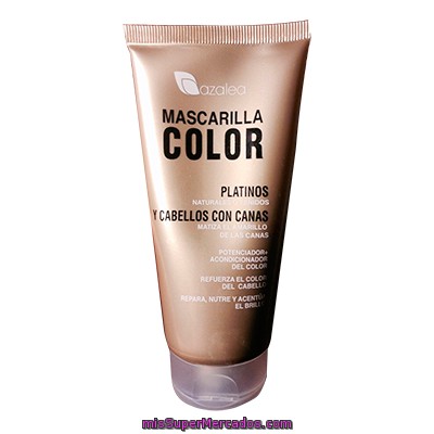 Mascarilla cabello rubio platino, azalea, tubo 150 cc, precio actualizado todos los supers