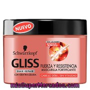 Mascarilla Fuerza Y Resistencia Para Cabello Débil, Sin Vitalidad Gliss 200 Ml.