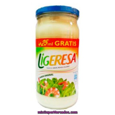 Mayonesa Light, Ligeresa, Tarro Cristal 475 G