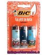 Mechero Cállate La Boca J25 Bic 3 Ud.