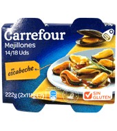 Mejillón En Escabeche 14/18 Carrefour Pack De 2x69 G.