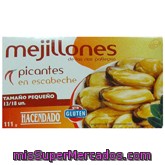 Mejillon Escabeche Picante 13/18 Piezas Pequeños, Hacendado, Lata 111 G Escurrido 69 G