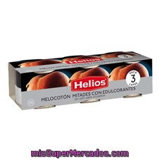 Melocotón En Almíbar Sin Azúcar Helios, Pack 3x115 G