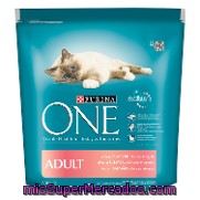 Menú Gato Adulto Rico En Salmón Y Cereales Integrales One 800 Gr