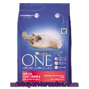 Menú Gato Digestión Sensible Rico En Salmón Y Arroz One 3 Kg