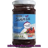 Mermelada De Arándanos-frambuesa Eroski Sannia, Tarro 215 G