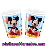 Mickey Vaso Decorado 20 Cl Paquete 8 Unidades