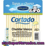 Millan Vicente Tapas De Queso Cheddar Blanco Cortado Envase 250 G