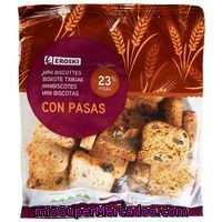 Mini Biscotte Con Pasas Eroski, Bolsa 100 G