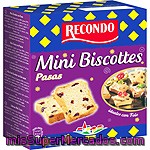 Mini Biscottes Con Pasas Recondo, Caja 100 G