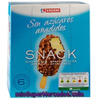 Mini Bombón De Almendras Sin Azúcar Eroski, Pack 6x50 Ml