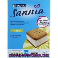 Mini Sandwich De Nata Eroski Sannia, Pack 10x50 Ml