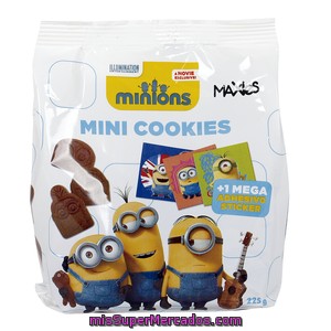 Minions Mini Cookies Chocolateadas Bolsa 225 Gr