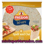 Mission Wraps Tortillas Con Espelta Y Avena 6 Unidades 370 G