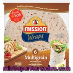 Mission Wraps Tortillas Multigrain Con Semillas De Lino 6 Unidades 370 G