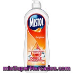 Mistol Lavavajillas A Mano Diluido Original Contra Grasa E Incrustaciones Botella 600 Ml