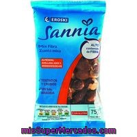 Mix De Frutos Secos Con Fibra Eroski Sannia, Bolsa 75 G