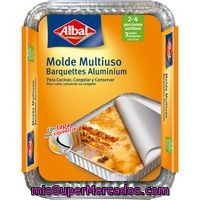 Molde De Aluminio Multiuso Con Tapa 22x17 Cm Albal, Pack 3 Unid