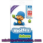 Moltex Baberos Desechables Pocoyo Triple Acción Protectora Paquete 10 Unidades