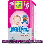 Moltex Premium Pañales De 13 A 20 Kg Talla 5 Bolsa 84 Unidades