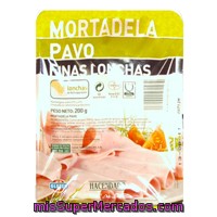 Mortadela Pavo Lonchas Finas, Hacendado, Paquete 200 G