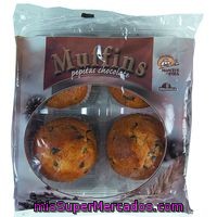 Muffin Con Pepitas De Chocolate Inpanasa, 4 Unid., Paquete 300