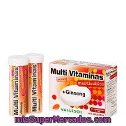 Multi Vitaminas + Ginseng Vallesol 24 Comprimidos.