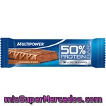 Multipower Barrita 50% Proteína Baja En Azúcares Sabor Chocolate Y Crema Envase 50 G