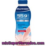 Multipower Batido De Proteína 55g Sin Carbohidratos Sabor Fresa Botella 500 Ml