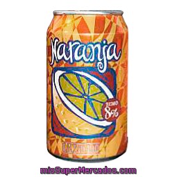 Naranja Con Gas 8% Zumo, Hacendado, Lata 330 Cc