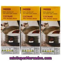 Nata Para Cocinar Eroski, Pack 3x200ml