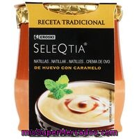 Natillas Con Caramelo Eroski Seleqtia, Tarro De Barro 140 G