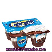 Natillas Doble Placer Chocolate Con Nata Danone - Danet 4x100 G.