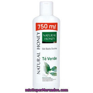 Natural Honey Gel De Baño Te Verde Botella 750 Ml
