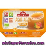 Natursoy Agar Agar Postre Vegetal Gelificado De Melocotón Sin Azúcares Añadidos Ecológico 2x100 Envase 200 G