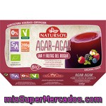 Natursoy Agar Agar Postre Vegetal Gelificado De Uva Y Frutas Del Bosque Sin Azúcares Añadidos 2x100 Envase 200 G