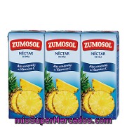 Néctar De Piña 100% Sabor Sin Azúcar Zumosol Pack 3x200 Ml.