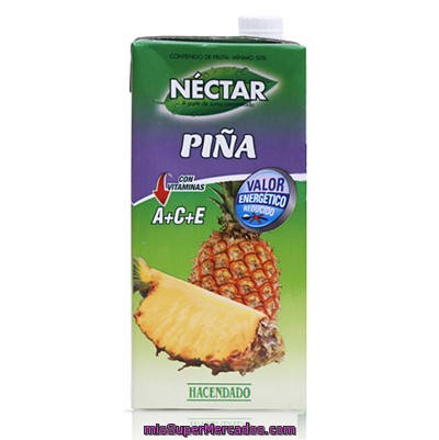 Nectar Piña (con Valor Energetico Reducido) ***bajada Pvp***, Hacendado, Brick 1 L