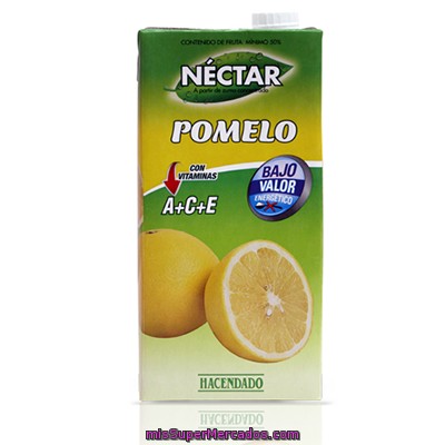 Nectar Pomelo (con Valor Energetico Reducido), Hacendado, Brick 1 L