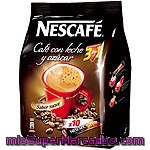 Nescafe 3 En 1 Café Soluble Con Leche Y Azúcar Sabor Suave 10 Sobres Estuche 180 G
