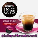 Nescafe Dolce Gusto Café Espresso Descafeinado 100% Arabica 16 Cápsulas Estuche 112 G