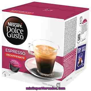 Nescafe Dolce Gusto Café Espresso Descaffeinato 100% Arabica 16 Cápsulas Estuche 96 G