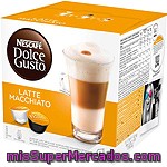 Nescafe Dolce Gusto Café Latte Macchiato Cápsulas Café 8 Unidades + Cápsulas Leche 8 Unidades Estuche 194 G