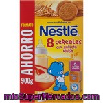 Nestle 8 Cereales Con Galleta María Papilla Instantánea Paquete 900 G